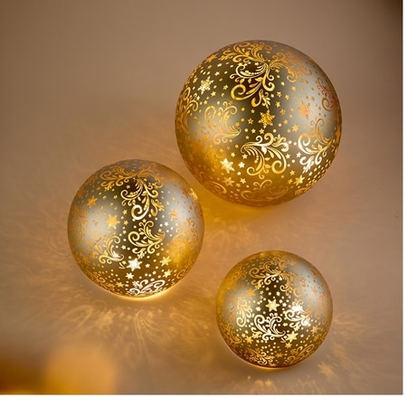 Swishmas Trio of Decorative Glass Balls