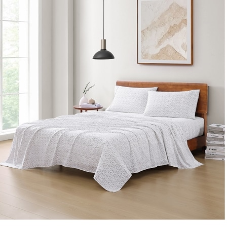 Lane Linen 100% Organic Washed Cotton Queen Sheet Set