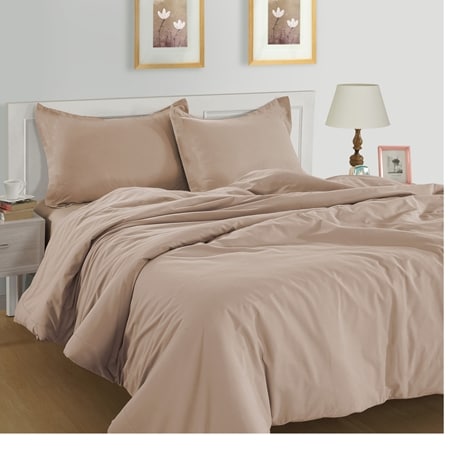 Lane Linen 100% Organic Washed Cotton Queen Quilt Cover Set