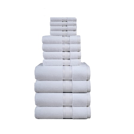 Lane Linen 12 Piece Cotton Bath Towel Set