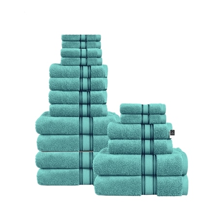 Lane Linen 18 Piece Cotton Bath Towel Set