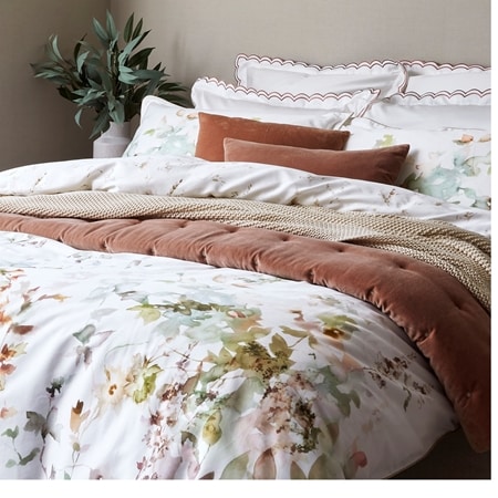 Christy Botanical Sage Quilt Cover Set - Queen